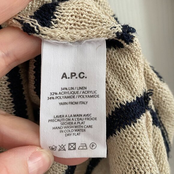 APC Striped Linen Knit, size XS - Picture 5 of 9